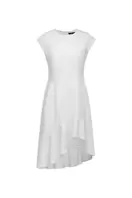 Asymmetric Ruffle Hem Round Neck Dress