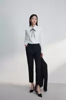 Water & Oil Repellent Plainweave Ankle Cigarette Pants