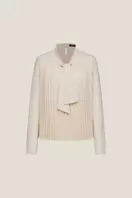 Pleated Blouse With Tie