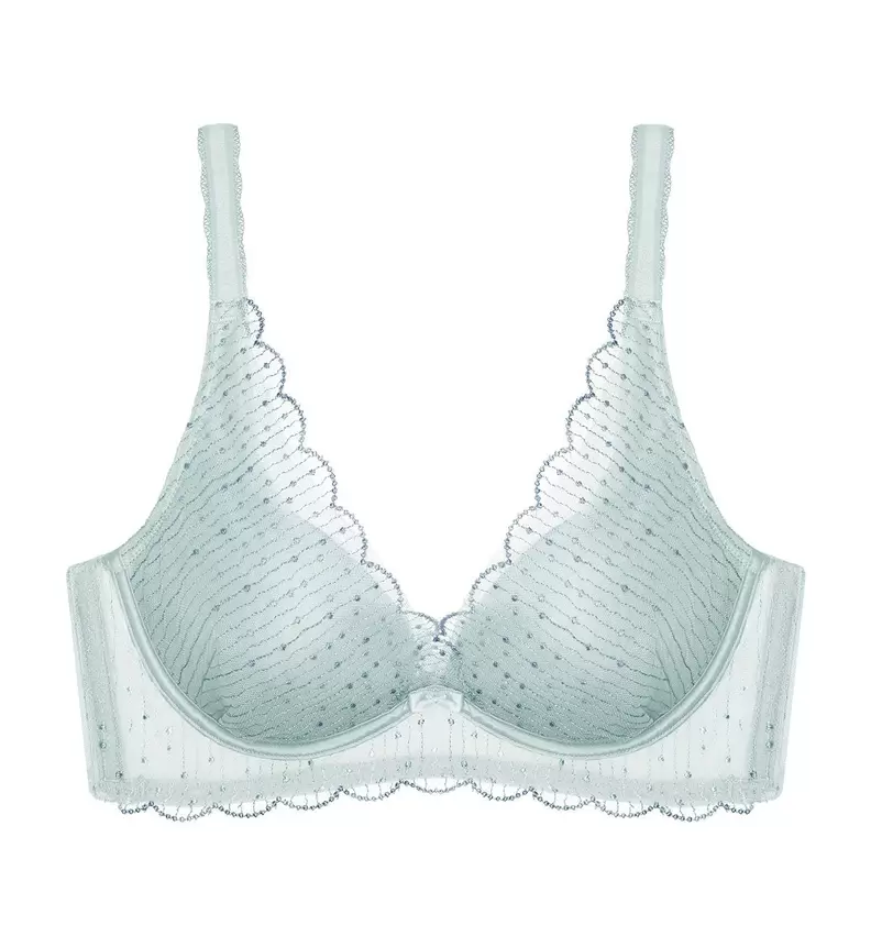 Aqua Yin Yang Non-Wired Push Up Deep V Bra