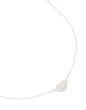 Silver Plated Cubic Zirconia Small Pebble Pendant Necklace