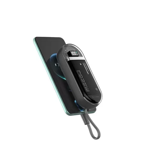 Mazer M-PC35LINK1035-BK PowerCharge LINK Built-in Dual USB-C cable PD35W 10000mAh Power bank (Black)