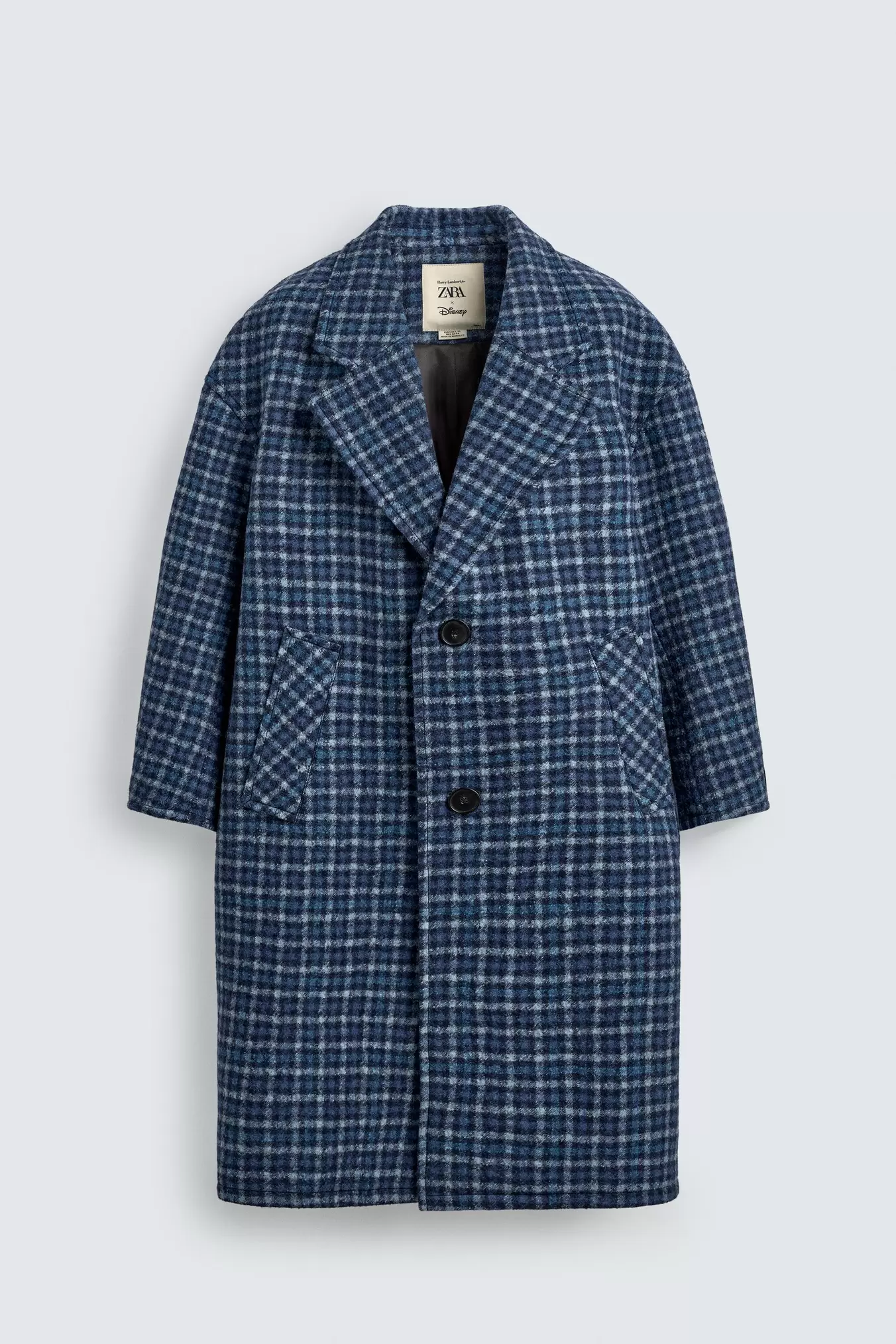 OVERSIZE CHECK COAT HARRY LAMBERT FOR ZARA X DISNEY