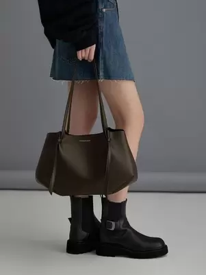 Calla Tote Bag - dark moss