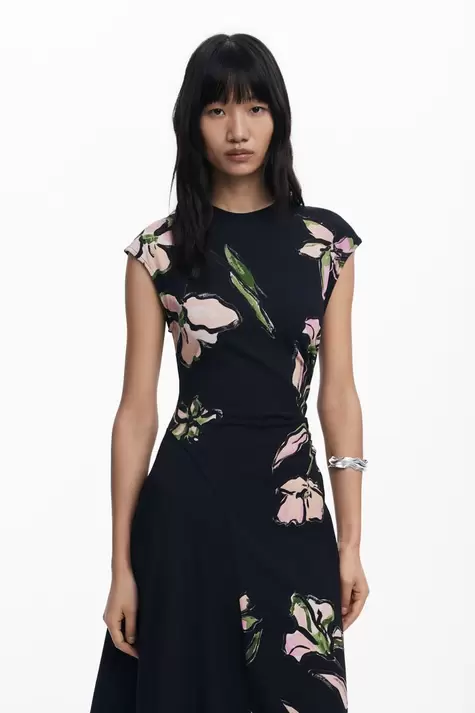 Irregular floral dress