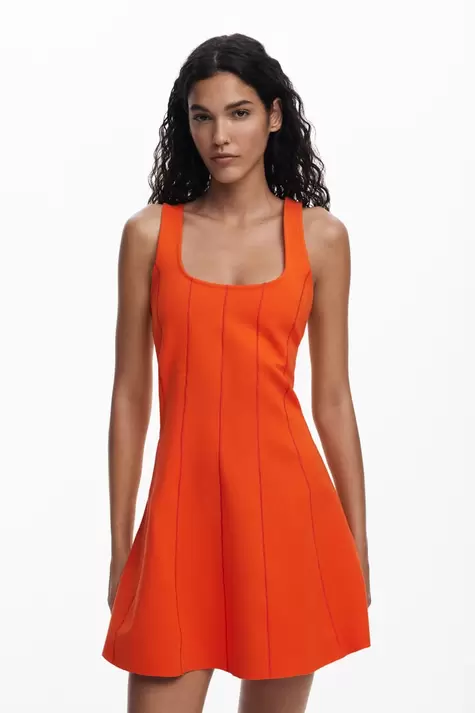 Short dress with panels