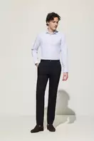 Teflon Slim Fit Twill Suit Pants