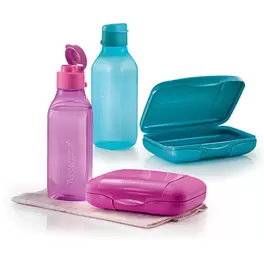 Compact Lunch Set (Pink / Blue)