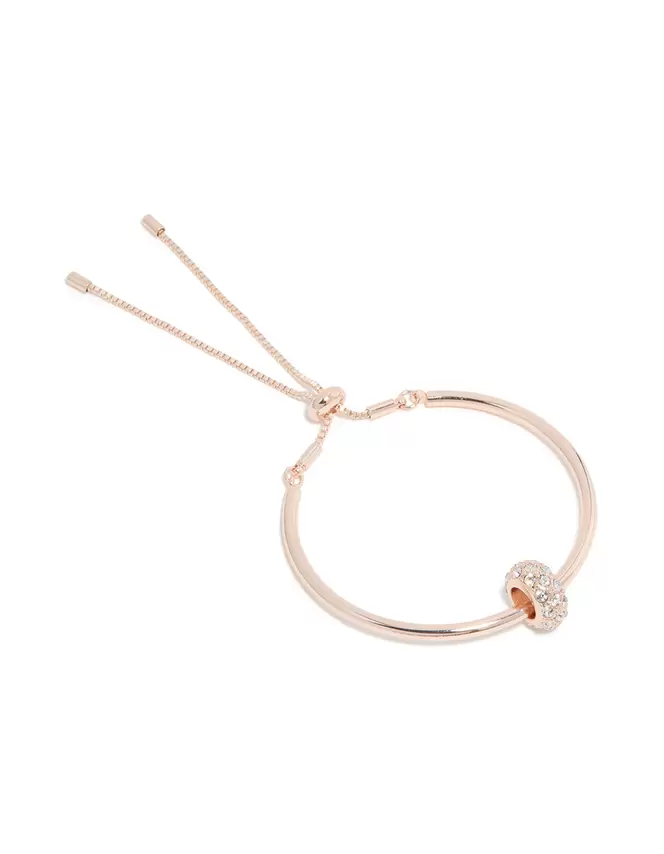 Rose Gold Circle Toggle Bangle