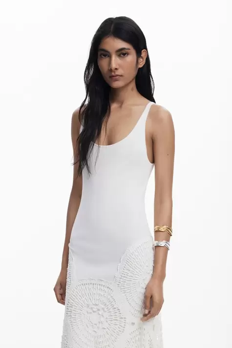 Crochet midi dress