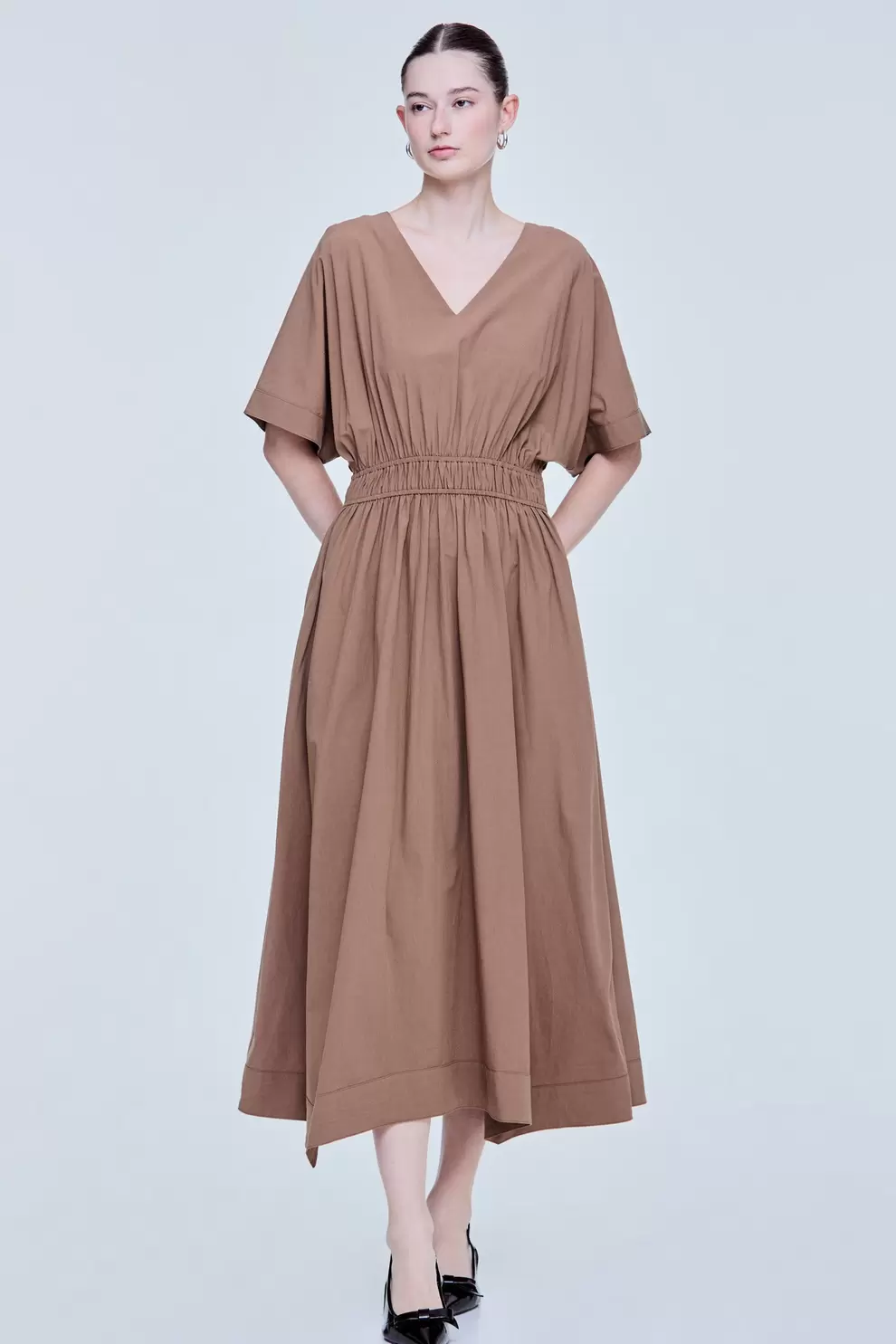 Cinched Waist Magyar Dress
