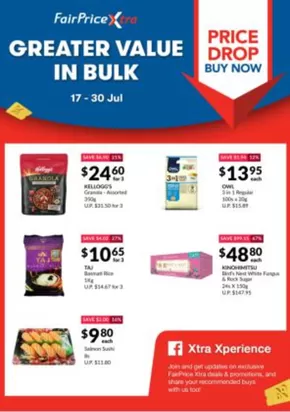 FairPrice catalogue in Singapore | Greater Value In Bulk | 2025-07-17T00:00:00.000Z - 2025-07-30T00:00:00.000Z