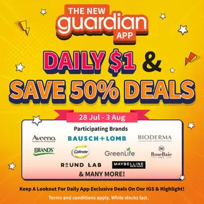 Guardian catalogue in Singapore | Great discounts on selected products | 2025-07-28T00:00:00.000Z - 2025-08-03T00:00:00.000Z