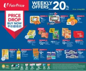 FairPrice catalogue in Singapore | Price Drop Buy Now - Weekly Offers From 20% Off | 2025-07-31T00:00:00.000Z - 2025-08-06T00:00:00.000Z