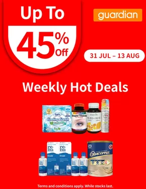 Guardian catalogue in Singapore | Great discounts on selected products | 2025-07-31T00:00:00.000Z - 2025-08-13T00:00:00.000Z