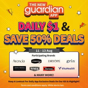 Guardian catalogue in Singapore | Special offers for you | 2025-08-11T00:00:00.000Z - 2025-08-13T00:00:00.000Z
