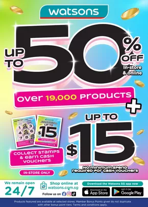 Watsons catalogue in Singapore | Watsons promotion | 2025-08-22T00:00:00.000Z - 2025-09-05T00:00:00.000Z