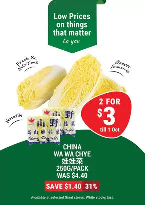 Giant catalogue in Singapore | Low Prices on things that matter to you | 2025-08-28T00:00:00.000Z - 2025-10-01T00:00:00.000Z