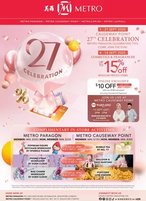 Metro catalogue in Singapore | Metro Causeway Point 27th Celebration FA | 2025-09-01T00:00:00.000Z - 2025-09-21T00:00:00.000Z