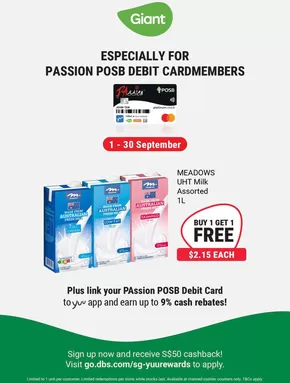 Giant catalogue in Singapore | PAssion POSB Debit Card Buy 1 Get 1 Free | 2025-09-01T00:00:00.000Z - 2025-09-30T00:00:00.000Z