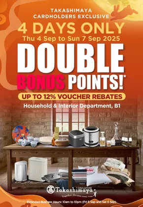 Takashimaya catalogue in Singapore | Sep Dbp Hhin Catalogue  | 2025-09-01T00:00:00.000Z - 2025-09-07T00:00:00.000Z