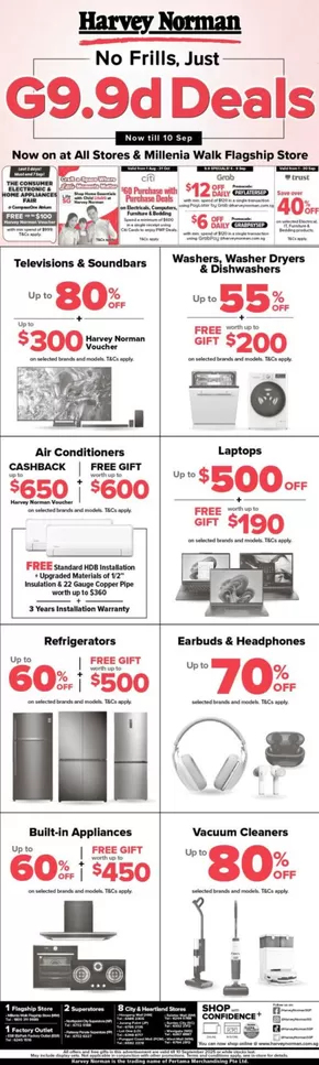 Harvey Norman catalogue | Straits Times 6 September No Frills, Just G9.9d Deals | 2025-09-06T00:00:00.000Z - 2025-09-20T00:00:00.000Z