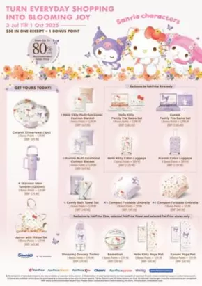 FairPrice Finest catalogue in Singapore | Sanrio Characters Collection Loyalty Programme3 Jul - 1 Oct 2025 | 2025-09-10T00:00:00.000Z - 2025-09-24T00:00:00.000Z