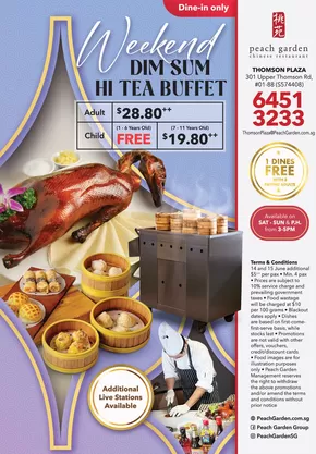 Weekend High Tea Buffet (Thomson Plaza)