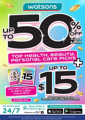 Watsons catalogue in Singapore | Watsons promotion | 2025-09-11T00:00:00.000Z - 2025-09-25T00:00:00.000Z