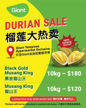 Giant catalogue in Singapore | Tampines Hypermarket Durian Season Sale | 2025-10-08T00:00:00.000Z - 2025-10-22T00:00:00.000Z