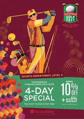 Takashimaya catalogue in Bukit Merah | Oct 10% Card Day Sports Catalogue | 2025-10-07T00:00:00.000Z - 2025-10-12T00:00:00.000Z