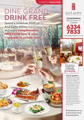 Peach Garden catalogue in Singapore | Dine Grand, Drink Free | 2025-10-10T00:00:00.000Z - 2025-10-24T00:00:00.000Z