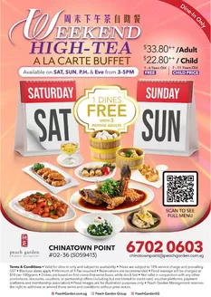 Peach Garden catalogue | Weekend High Tea Buffet (Chinatown Point) | 2025-11-04T00:00:00.000Z - 2025-11-18T00:00:00.000Z