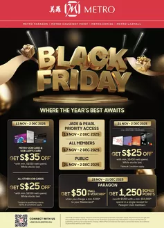 Metro catalogue in Singapore | Metro Black Friday E-Catalogue 2025 | 2025-11-13T00:00:00.000Z - 2025-12-02T00:00:00.000Z