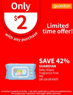 Guardian catalogue in Singapore | Wide range of offers | 2026-02-26T00:00:00.000Z - 2026-04-01T00:00:00.000Z