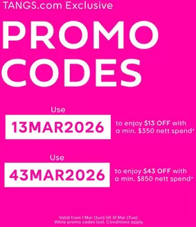 Tangs catalogue | Attractive special offers for everyone | 2026-03-01T00:00:00.000Z - 2026-03-31T00:00:00.000Z