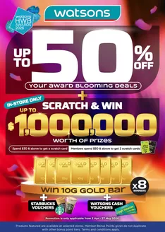 Watsons catalogue in Singapore | Watsons promotion | 2026-04-02T00:00:00.000Z - 2026-05-27T00:00:00.000Z