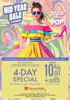 Takashimaya catalogue | May 10% Card Day Ladies Catalogue | 2026-05-14T00:00:00.000Z - 2026-05-17T00:00:00.000Z
