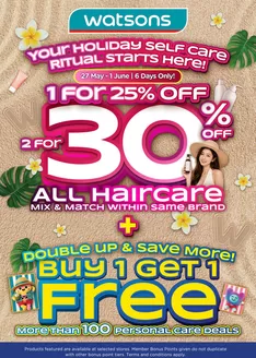 Watsons catalogue | Watsons promotion | 2026-05-27T00:00:00.000Z - 2026-06-01T00:00:00.000Z