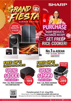 Sharp catalogue | Current bargains and offers | 2026-07-21T00:00:00.000Z - 2026-10-02T00:00:00.000Z
