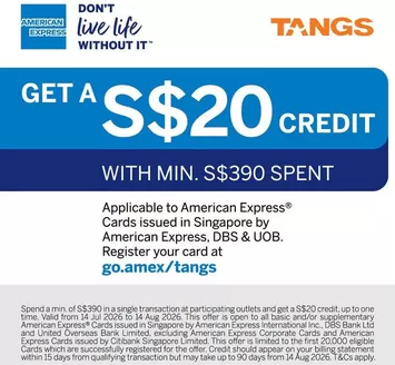 Tangs catalogue | Top offers for smart savers | 2026-07-14T00:00:00.000Z - 2026-08-14T00:00:00.000Z