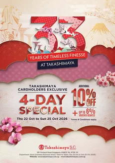 Takashimaya catalogue | 2026 Oct 10% Main Catalogue | 2026-10-22T00:00:00.000Z - 2026-10-25T00:00:00.000Z