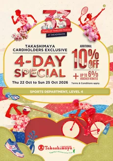 Takashimaya catalogue | 2026 Oct 10% Sports Catalogue | 2026-10-22T00:00:00.000Z - 2026-10-25T00:00:00.000Z