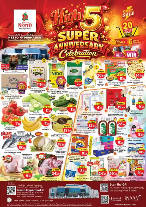 Nesto catalogue in Dubai | Nesto HIGH 5TH SUPER ANNIVERSARY | 2026-01-27T00:00:00.000Z - 2026-01-30T00:00:00.000Z