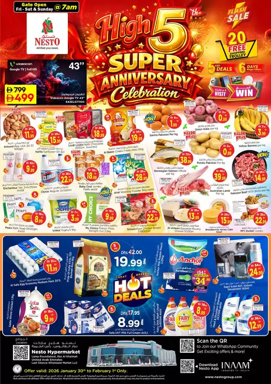 Nesto catalogue in Al Dhaid | Nesto HIGH 5TH SUPER ANNIVERSARY CELEBRATION | 2026-01-30T00:00:00.000Z - 2026-02-02T00:00:00.000Z
