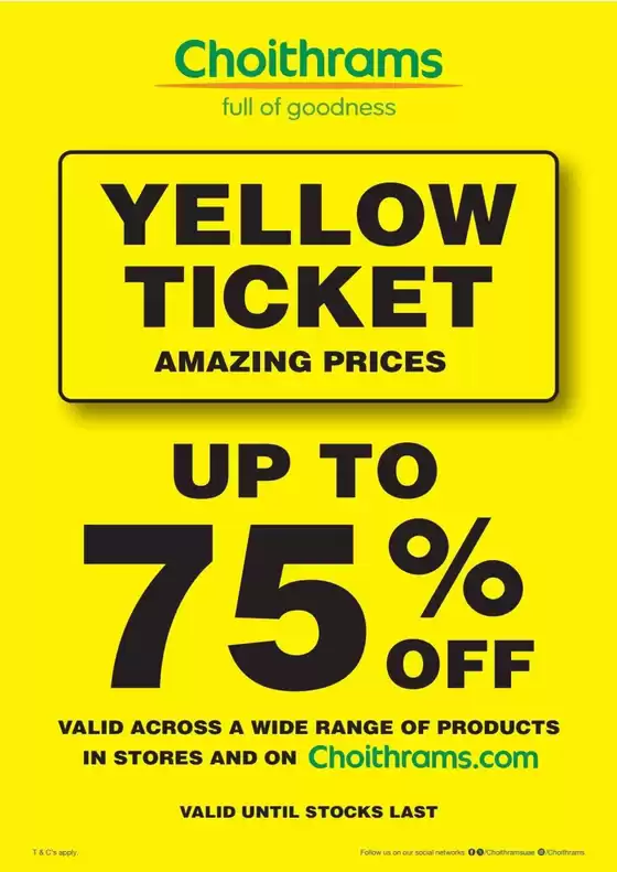 Choitrams catalogue in Al Nahda | Yellow Tecket | 2026-02-01T00:00:00.000Z - 2026-02-01T00:00:00.000Z