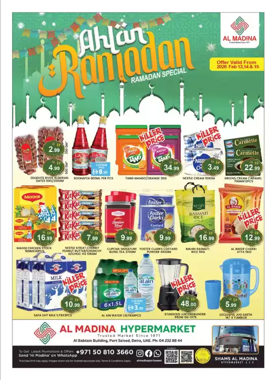 Al Madina catalogue in Hatta | Top deals and discounts | 2026-02-14T00:00:00.000Z - 2026-02-15T00:00:00.000Z