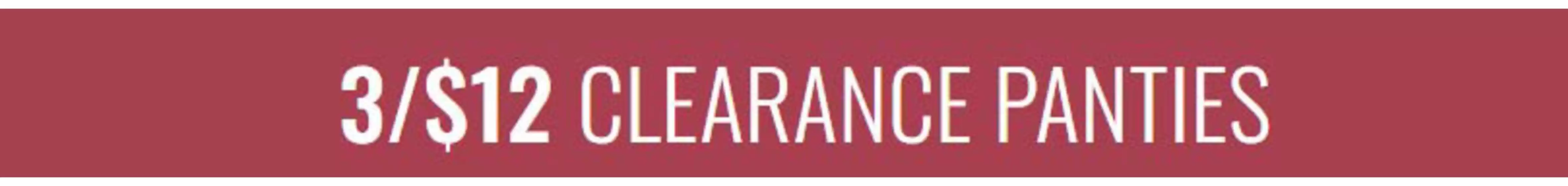 La Senza catalogue | 3/$12 Clearance Panties | 2026-03-31T00:00:00.000Z - 2026-04-07T00:00:00.000Z