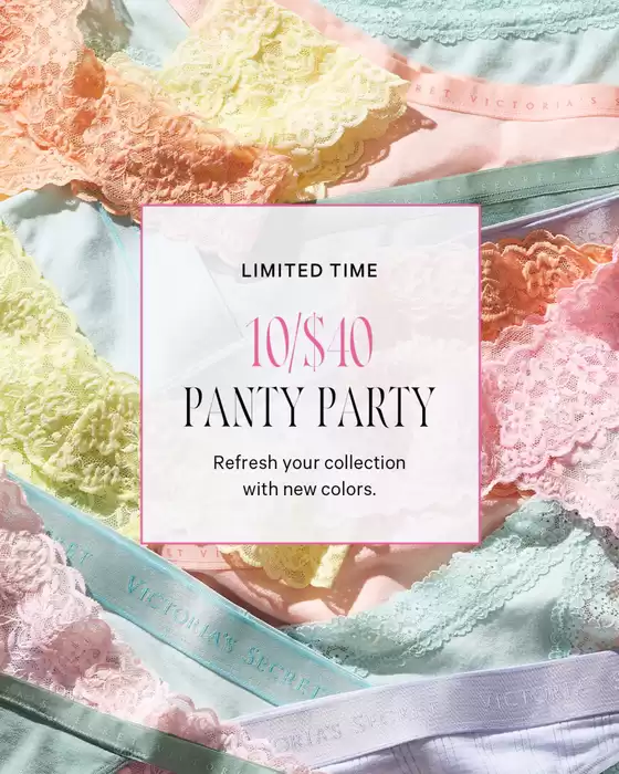 Victoria's Secret catalogue in Dubai |  10/$40 Panty Party | 2026-04-01T00:00:00.000Z - 2026-04-06T00:00:00.000Z