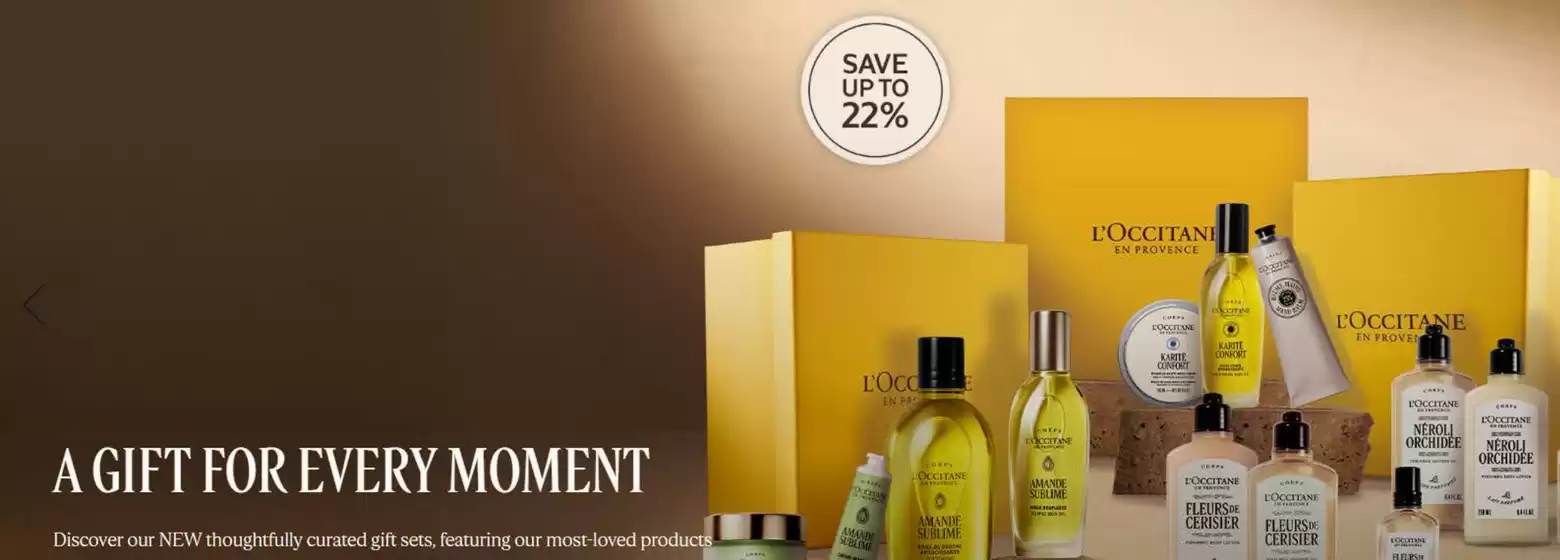 L'Occitane catalogue in Dibba Al-Fujairah | A Gift For Every Moment. Save Up To 22% | 2026-04-08T00:00:00.000Z - 2026-04-14T00:00:00.000Z